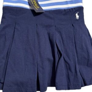 New polo 8-10 girls skort skirt blue navy